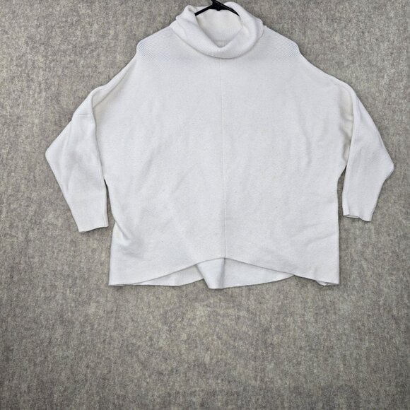 White Turtleneck Sweater Loose Fit Small Size - Picture 1 of 5